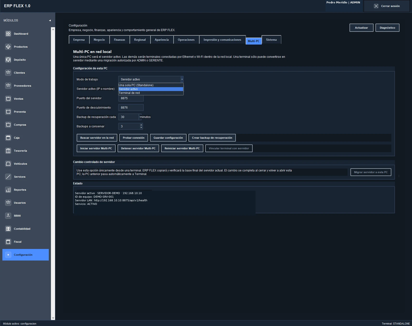 Configuración Multi-PC con identificadores ficticios